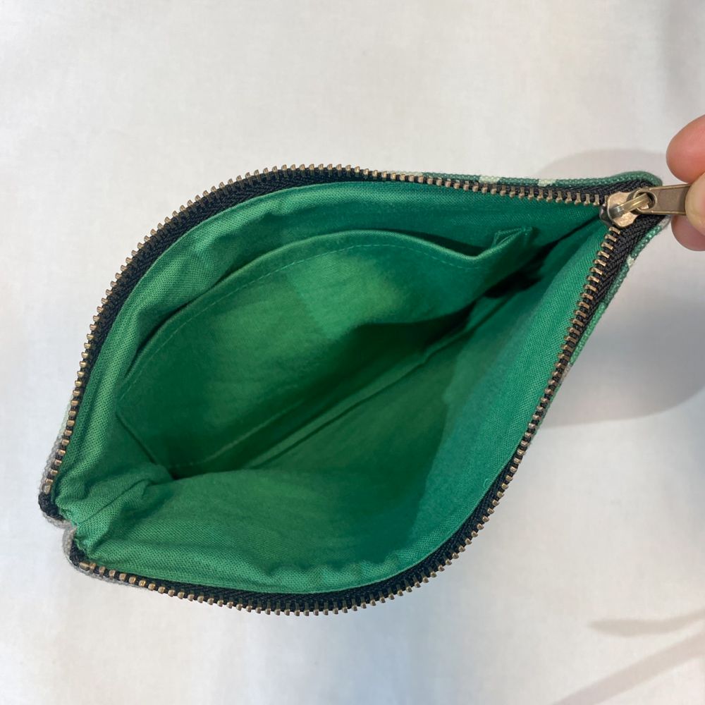 ポーチ 「イネ」_オイシイネ!_稲穂&田んぼ(ネイビー&ブラウン) 2