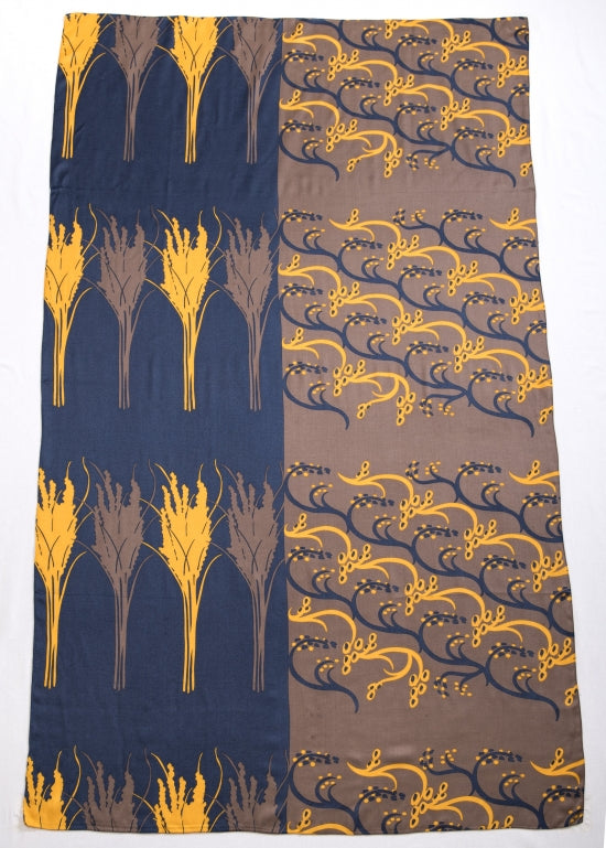 LAST1ストール「イネ」 オイシイネ!(シルク40%レーヨン60%)