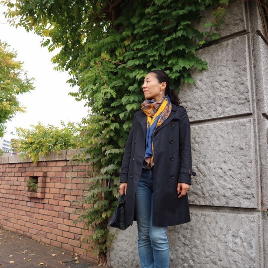 LAST1ストール「イネ」 オイシイネ!(シルク40%レーヨン60%)