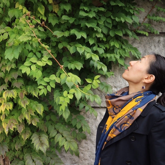 LAST1ストール「イネ」 オイシイネ!(シルク40%レーヨン60%)