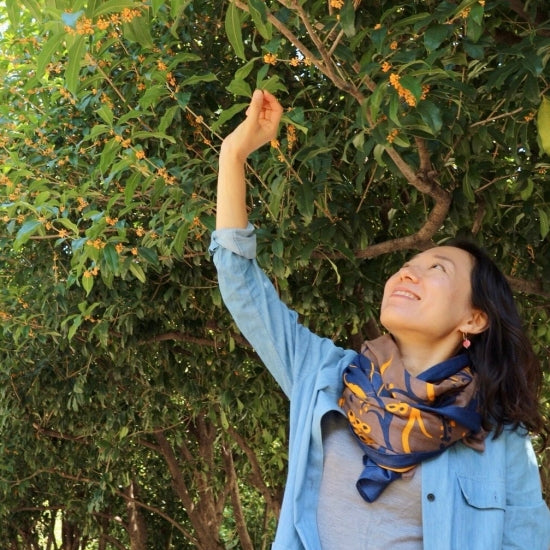 LAST1ストール「イネ」 オイシイネ!(シルク40%レーヨン60%)