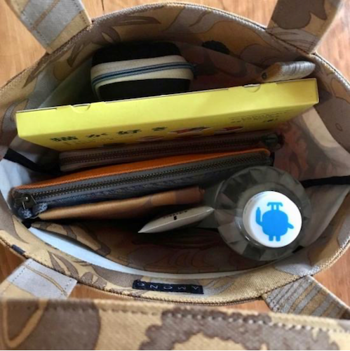 Tote (S) “Fish that got water” Swim! Blue base