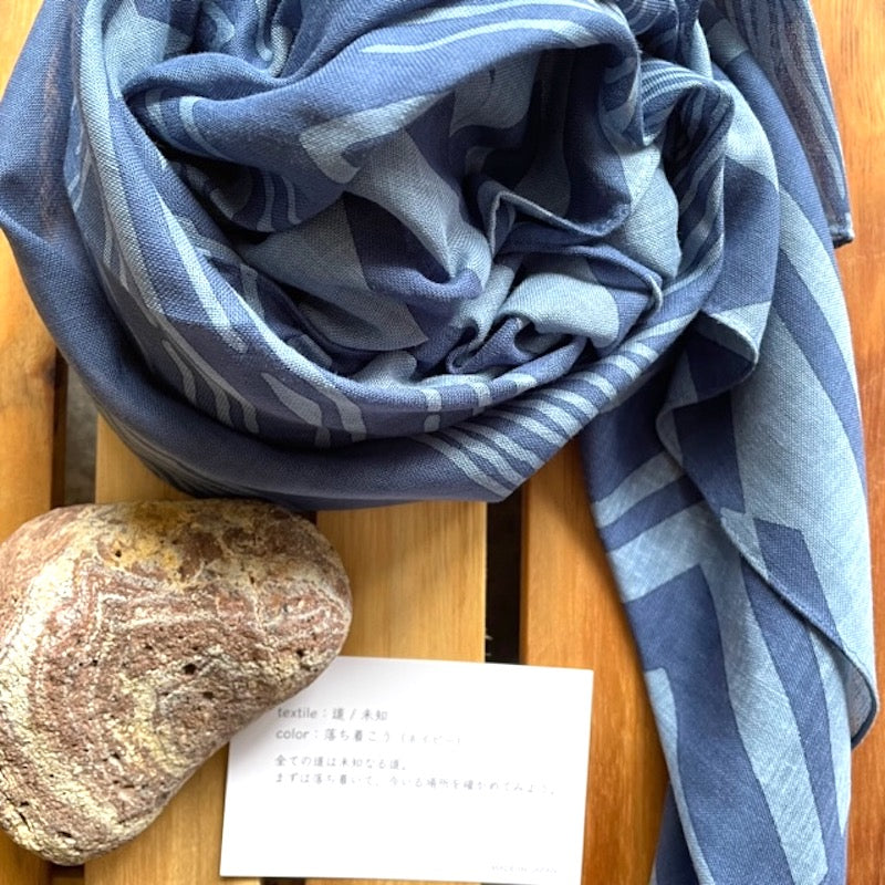 LAST1スカーフ「ミチ」落ち着こう(コットン100%)