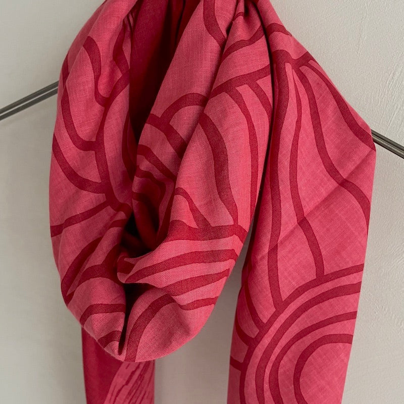 スカーフ「太陽と月」日光浴(コットン100%)