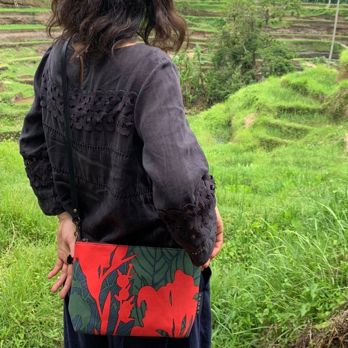 ミニショルダー 「カンナ」希望_レッド&グリーン