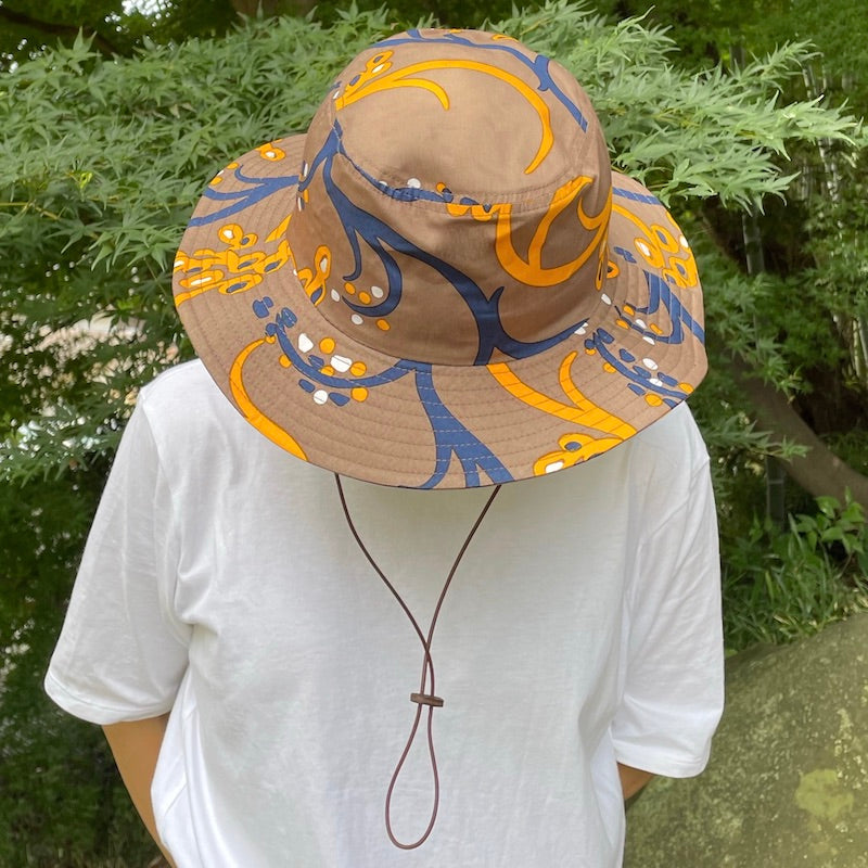 ハット(帽子)「稲」オイシイネ!_ブラウン