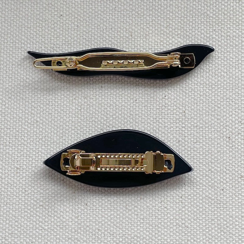 ヘアクリップ「風」・バレッタ「葉」(セット)1