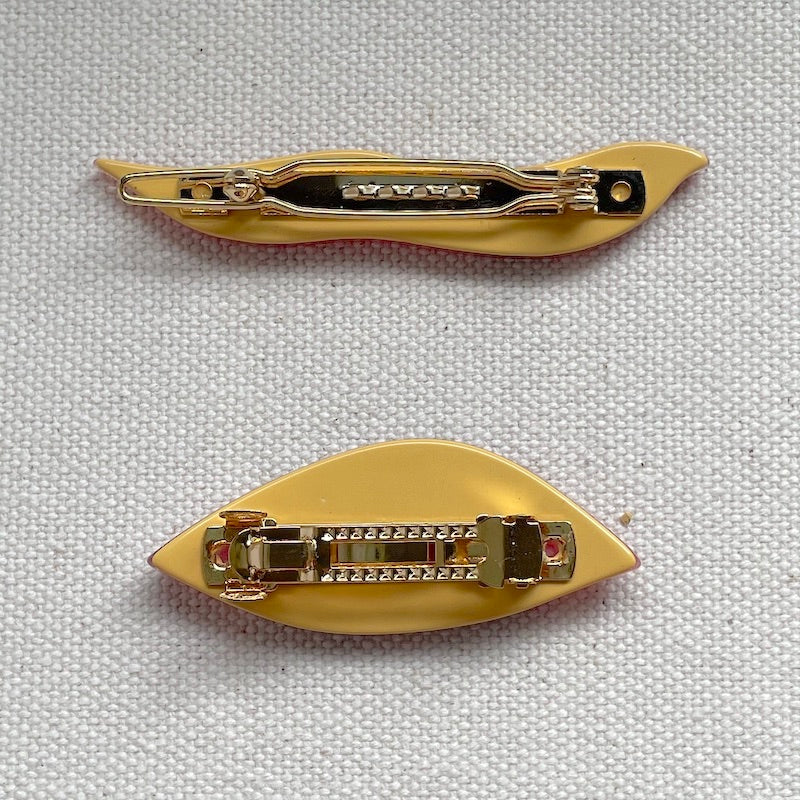 Hair clip “Wind” / Barrette “Leaf” (set) 8