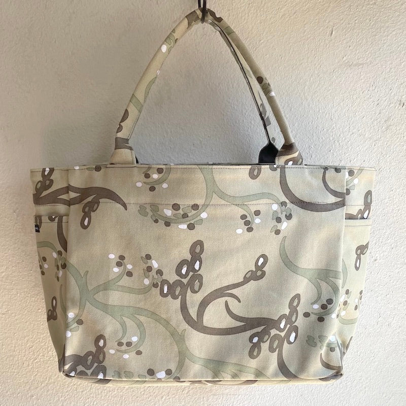 Tote (M, with side pockets) "Rice" eye! _Rice field pattern