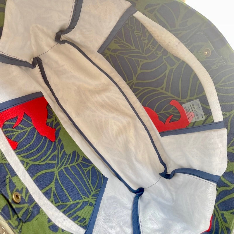 Tote (M, with side pockets) “Kanna” desired_Green