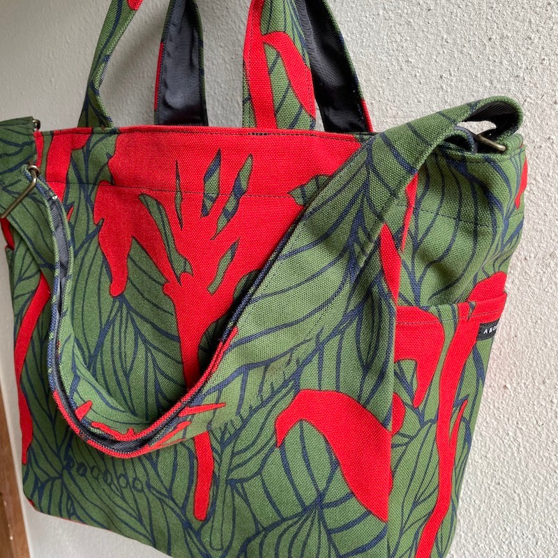 ショルダートート 「カンナ」希望_レッド