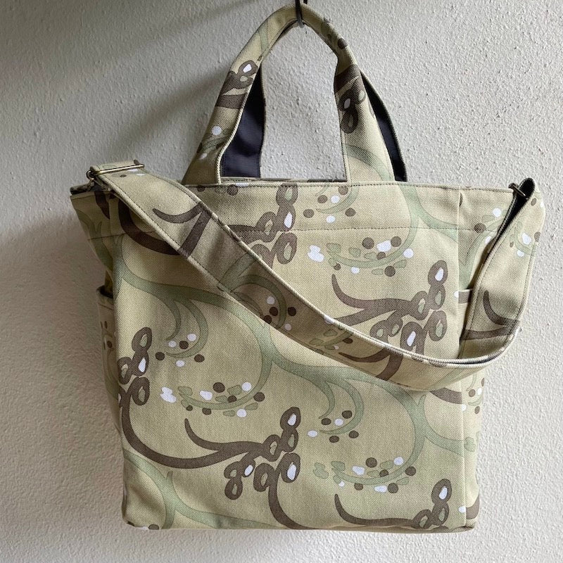 LAST1 ショルダートート 「イネ」アイタイネ!_田んぼ柄