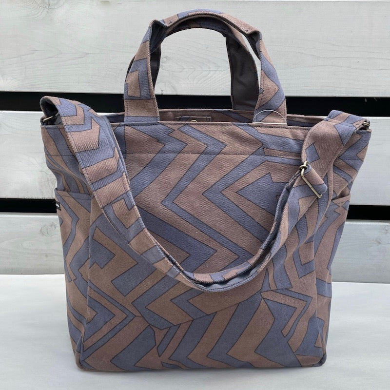 Shoulder tote “Michi” Let’s be honest Geometric pattern