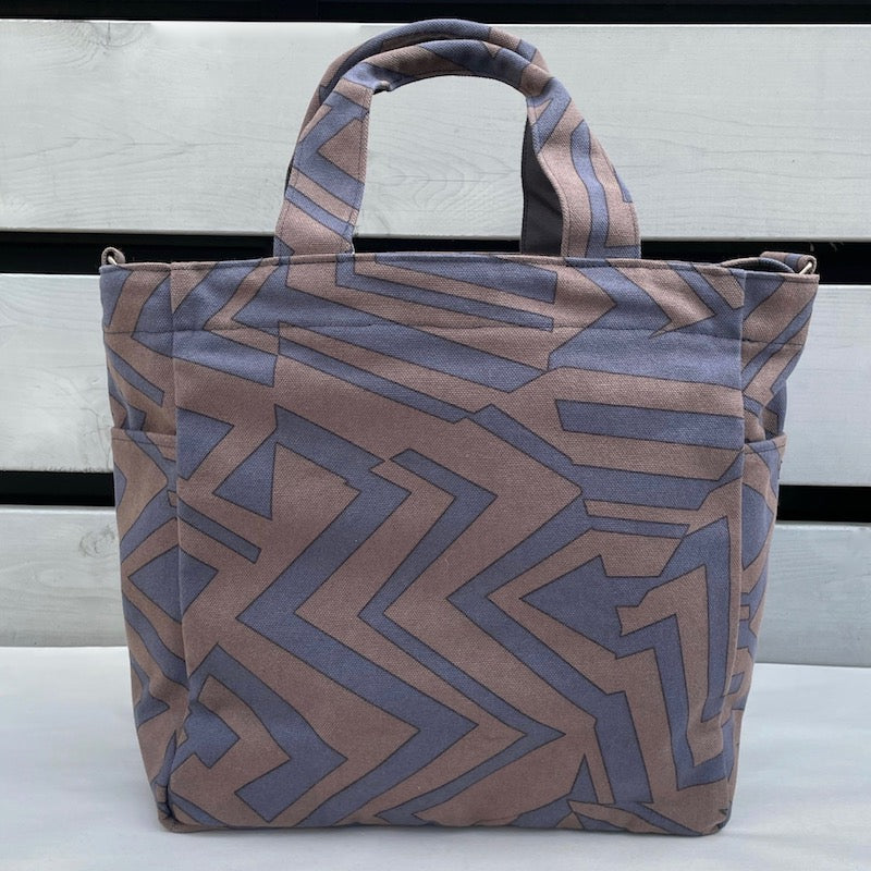 Shoulder tote “Michi” Let’s be honest Geometric pattern