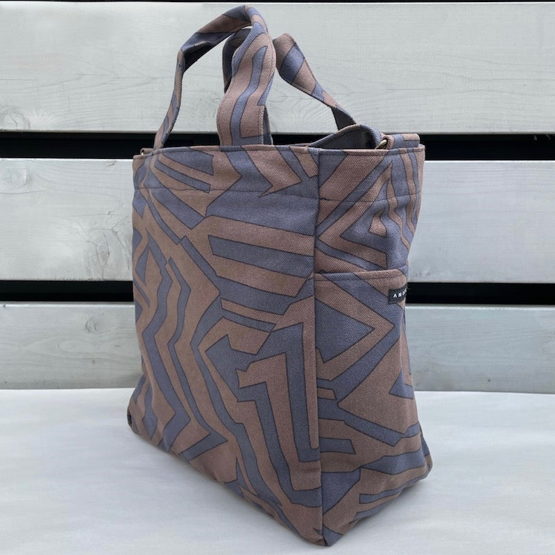 Shoulder tote “Michi” Let’s be honest Geometric pattern