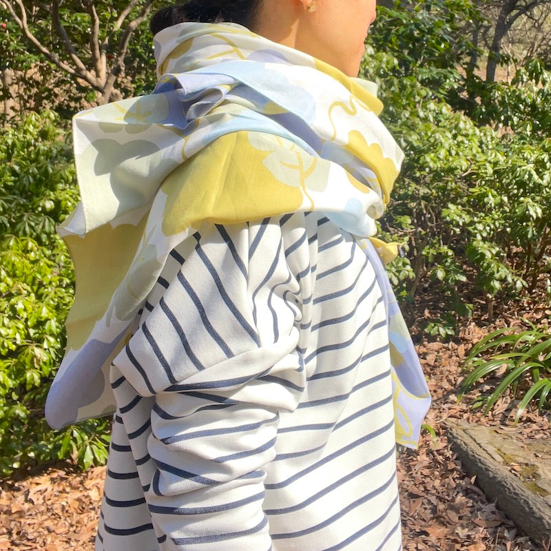 ストール「ひとつぶどう?」なごみ(コットン75%レーヨン25%)