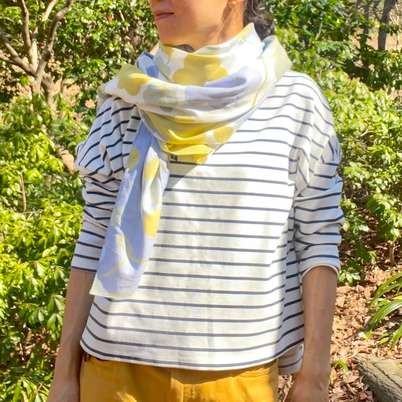 ストール「ひとつぶどう?」なごみ(コットン75%レーヨン25%)