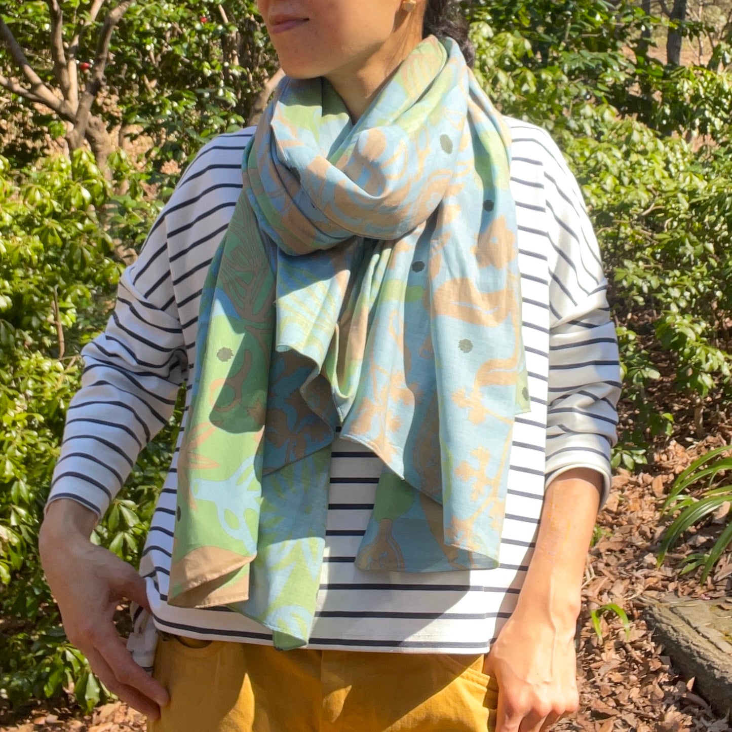 ストール「スパイス」アレンジ(コットン75%レーヨン25%)