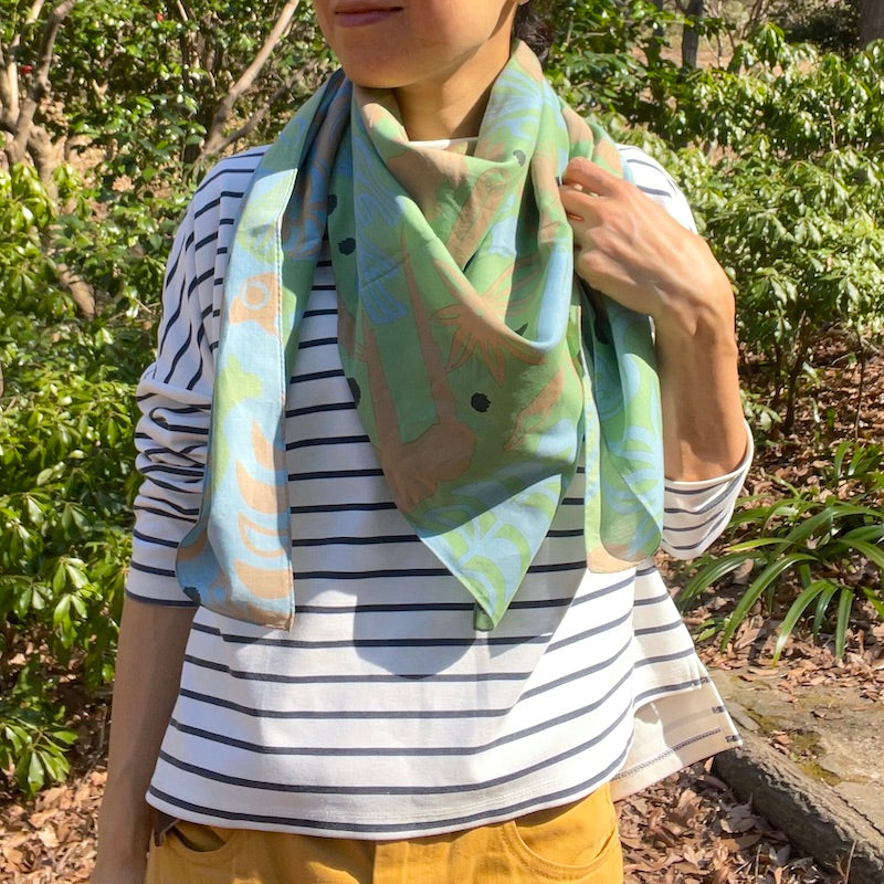 スカーフ「スパイス」アレンジ(コットン75%レーヨン25%)