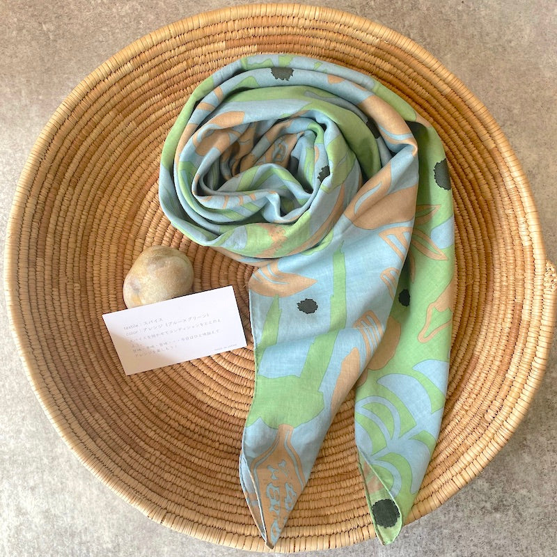 スカーフ「スパイス」アレンジ(コットン75%レーヨン25%)