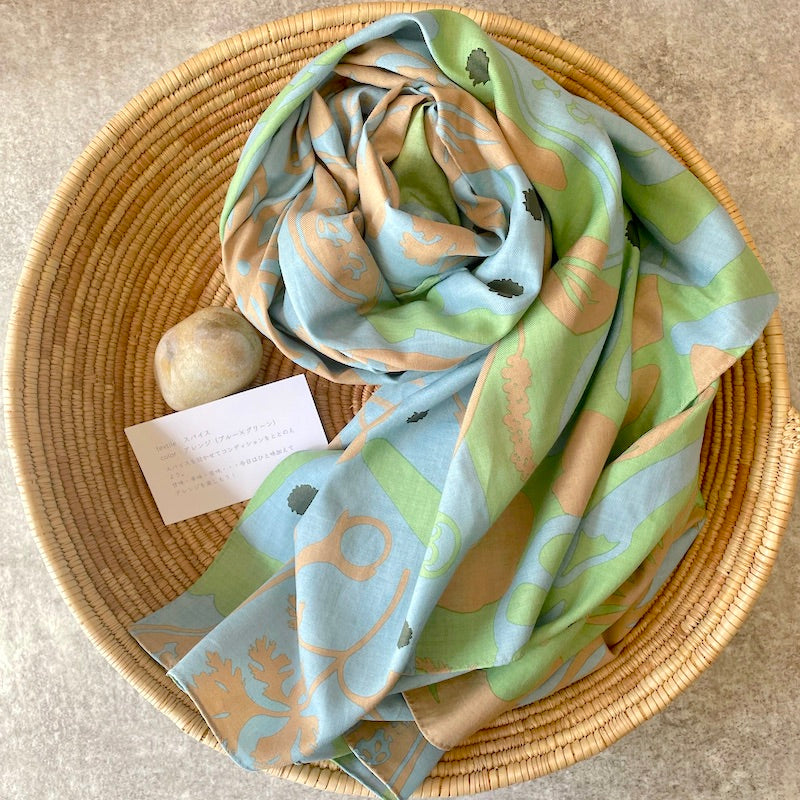 ストール「スパイス」アレンジ(コットン75%レーヨン25%)