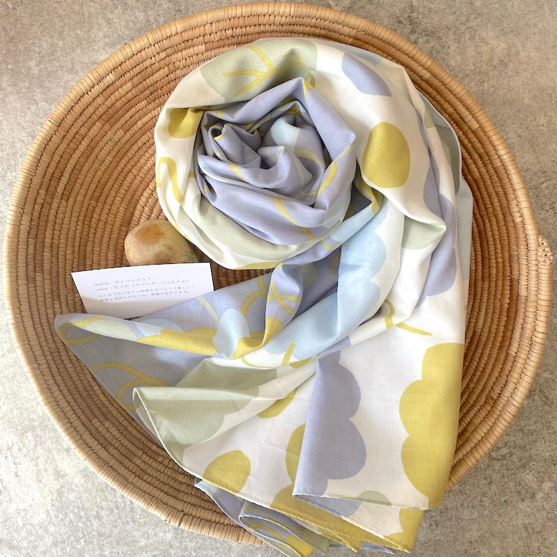 ストール「ひとつぶどう?」なごみ(コットン75%レーヨン25%)