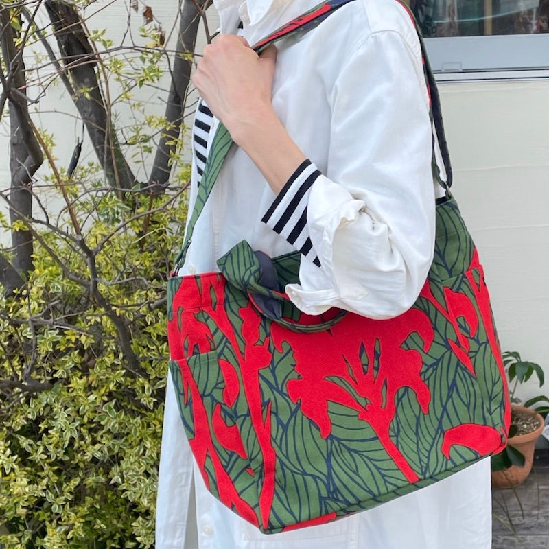 ショルダートート 「カンナ」希望_レッド