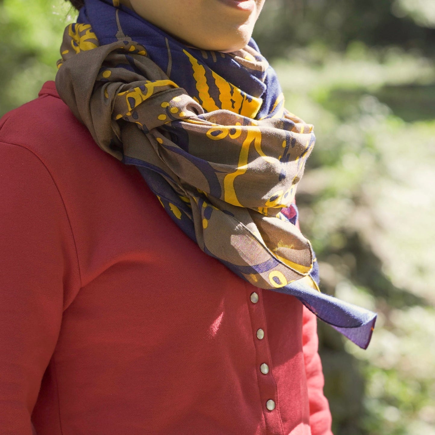 LAST1ストール「イネ」 オイシイネ!(シルク40%レーヨン60%)