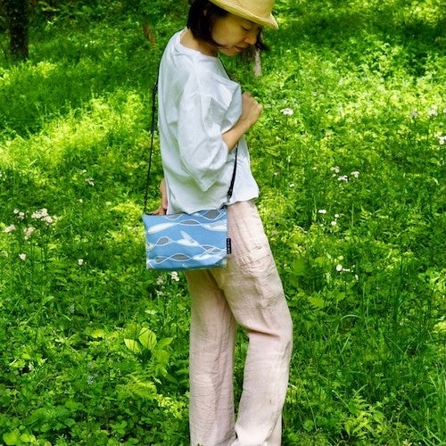 ミニショルダー 「水を得た魚」Swim! ブルーベース