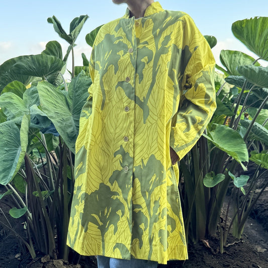 LAST1 ・Atelier coat “Kanna” Hikari (yellow x light gray)