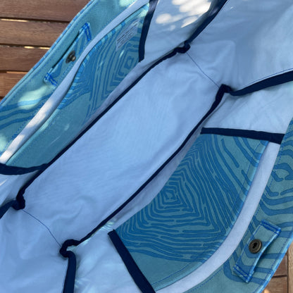 AMONG トートバッグ Mサイズ ミチ 育てよう 菱柄 ひし柄 日本製 綿 コットン 100％  大容量 通勤 通学  道 未知 日本の言葉遊び