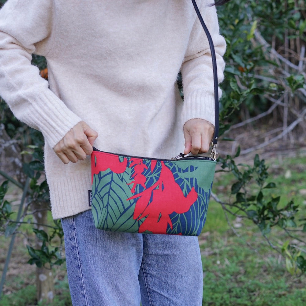 ミニショルダー 「カンナ」希望_レッド&グリーン