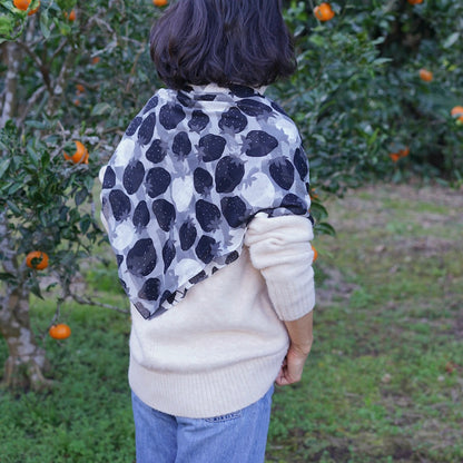 スカーフ「一期一会」おもいで（コットンシフォン100%）