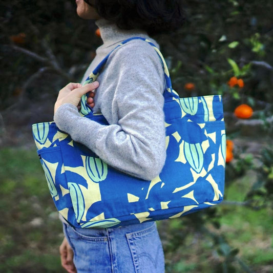 トート （M・サイドポケット付）「スターフルーツ」スター_木柄