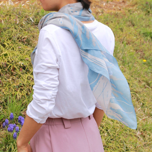 Scarf "Tenki" Bright (100% cotton chiffon)