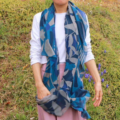 Stole "Tenki" uraraka (Bright) (100% cotton chiffon)