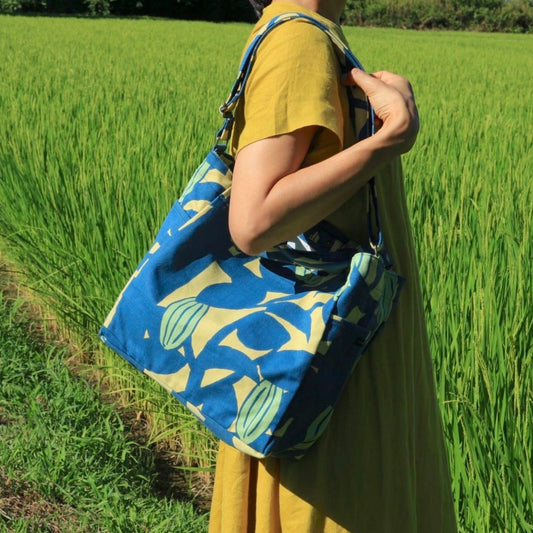 Shoulder tote "Starfruit" gift_star pattern