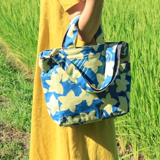 Shoulder tote "Starfruit" gift_star pattern