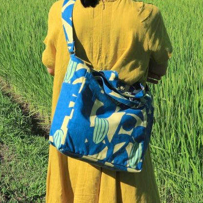 Shoulder tote "Starfruit" gift_star pattern