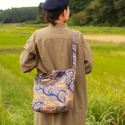 ショルダートート 「イネ」オイシイネ！_田んぼ（ブラウン）