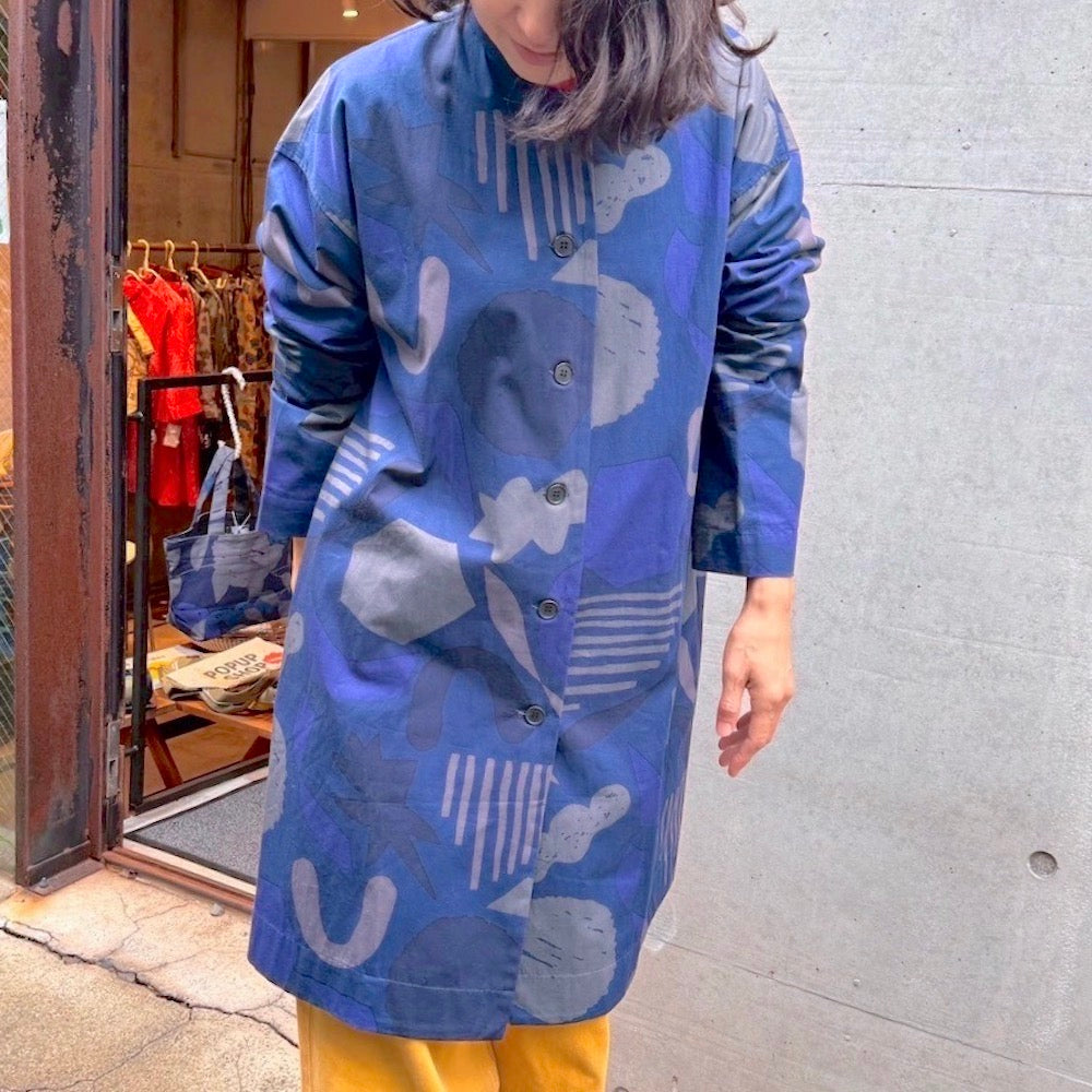 LAST1 ・Atelier coat “Kanna” Hikari (yellow x light gray)