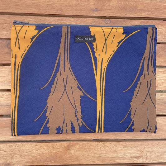 撥水ポーチ 「イネ」オイシイネ！（ネイビー）2