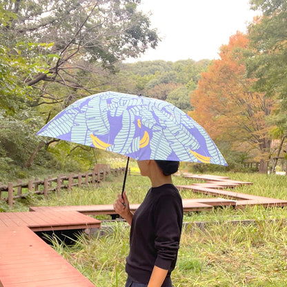 Folding umbrella "Banana" shade of tree_leaves