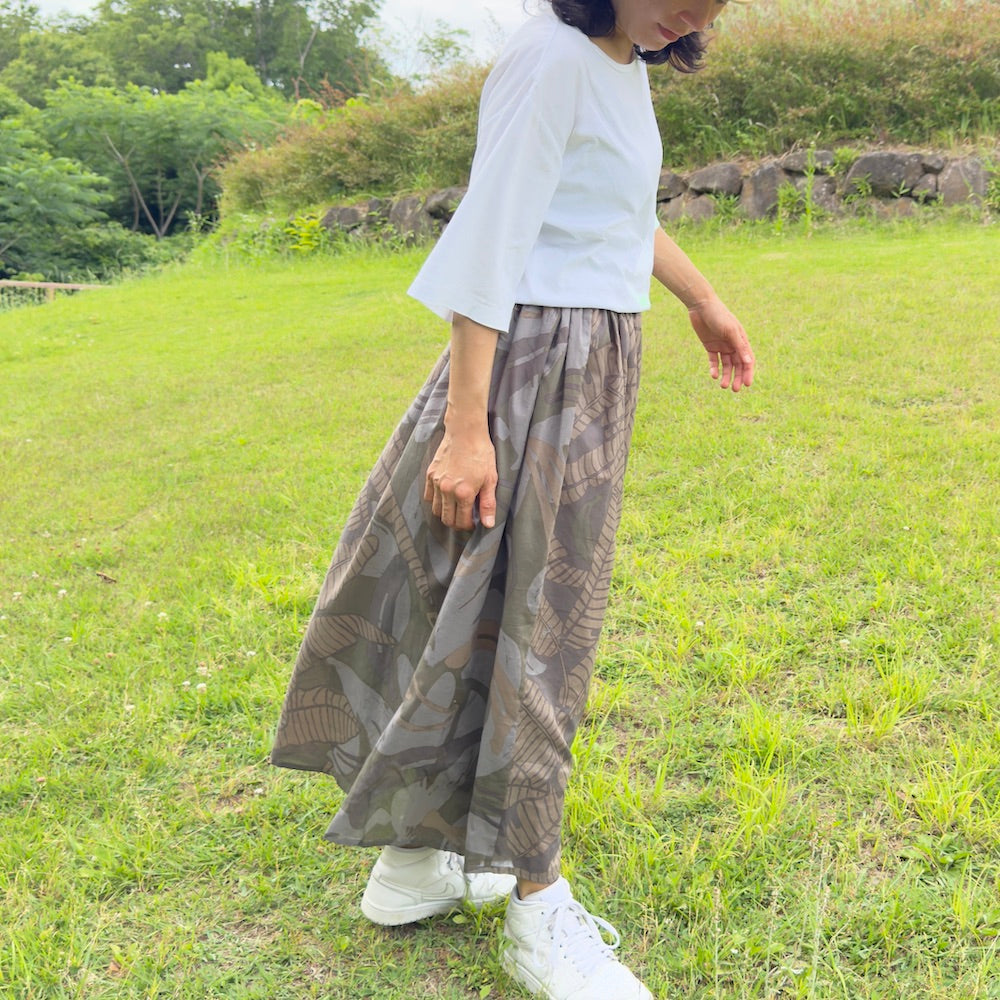 ロングスカート バナナ_大地