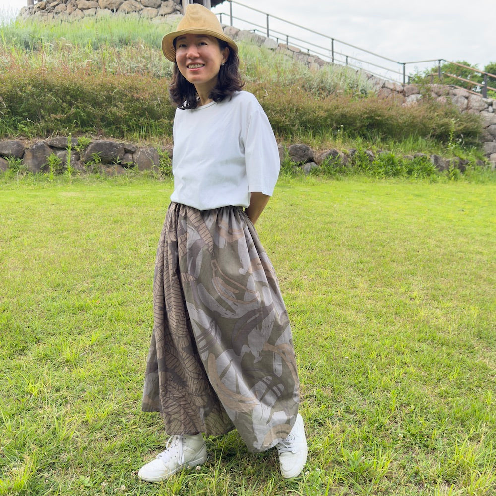 ロングスカート バナナ_大地