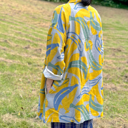 LAST1 ・Atelier coat "Kanna" light (yellow x yellow)