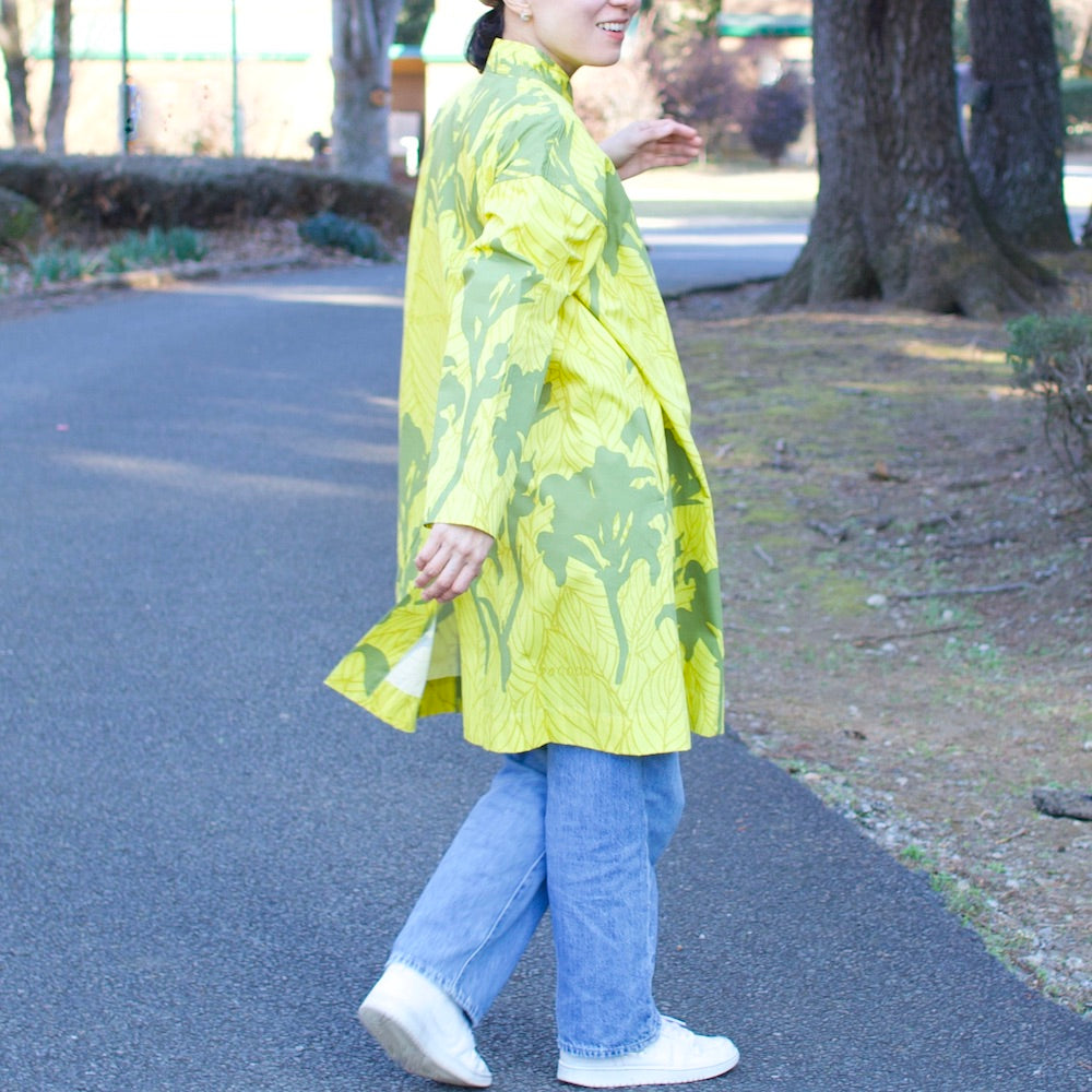 LAST1 ・Atelier coat “Kanna” Hikari (yellow x light gray)