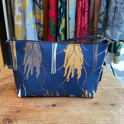 ミニショルダー 「イネ」オイシイネ！_稲穂柄(ネイビー)