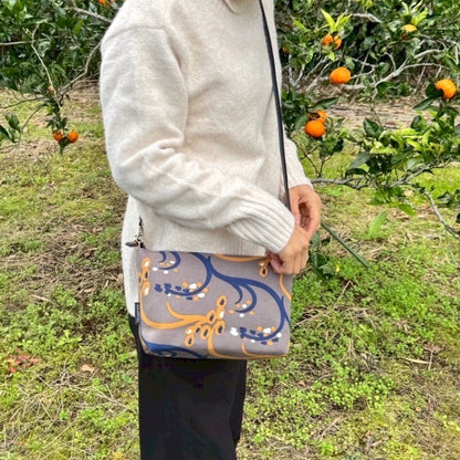 ミニショルダー 「イネ」オイシイネ！_田んぼ（ブラウン）