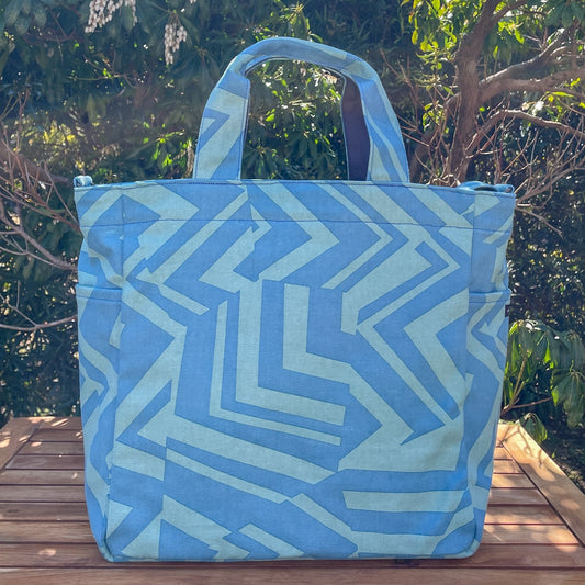 ショルダートート 「ミチ」_育てよう_幾何学柄